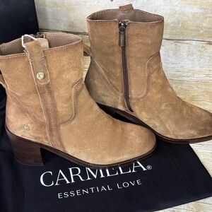 NWT Size 10 Carmela suede boots with Comfort flex and a 2 inch heel.